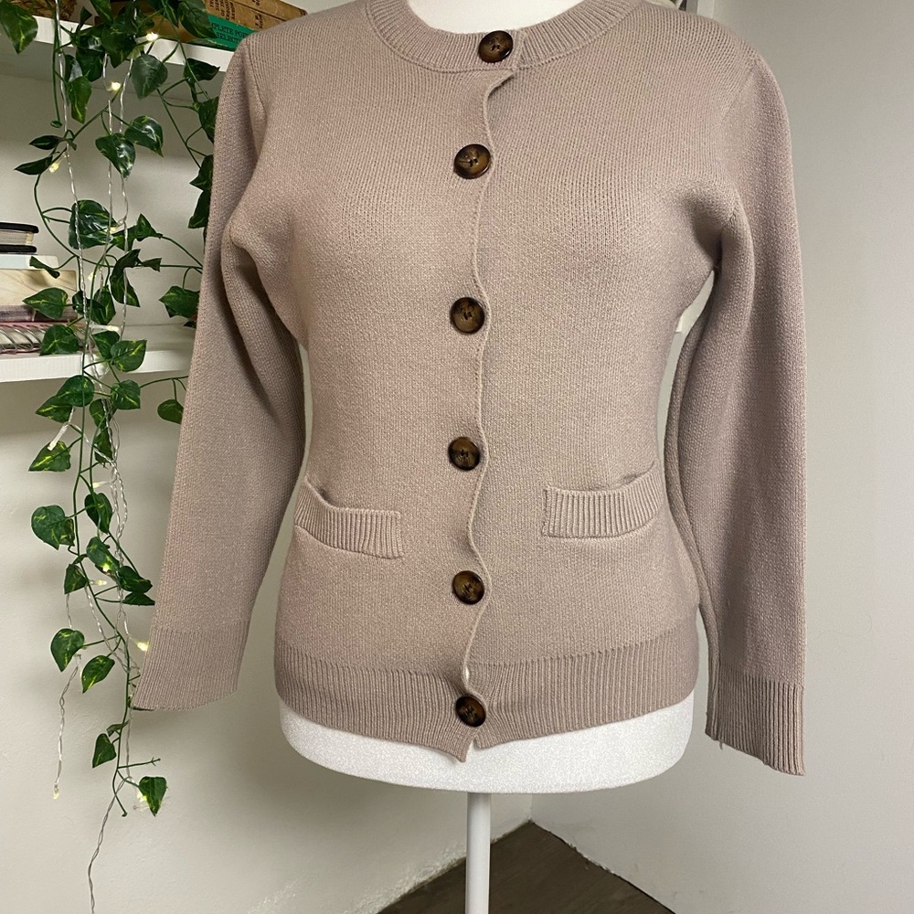 NWOT Classic Latte Button-Up Women's Sweater